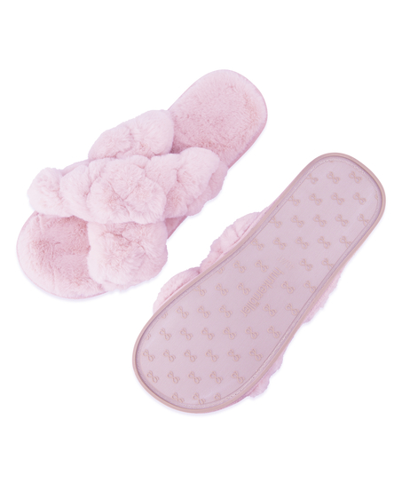 Fake Fur Sliders, Purple