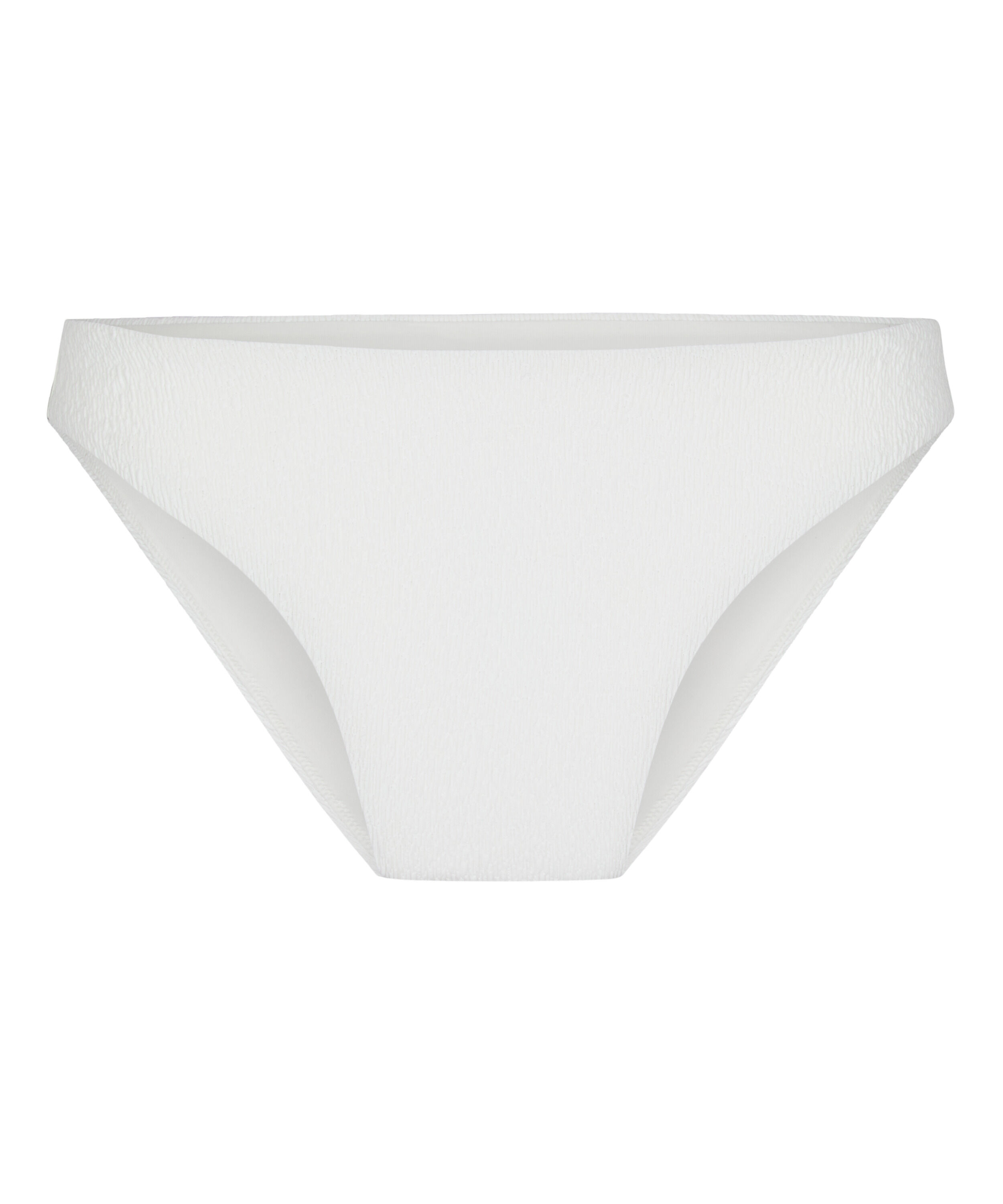 Highleg Bikini Bottom Crinkle, White