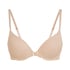 Plunge Padded Underwired Bra, Beige