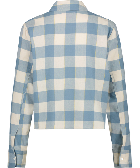 Flannel Pyjama Top, Blue