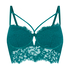 Isabella Padded Underwired Longline Bra, Green