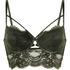 Amara Padded Underwired Longline Bra, Green