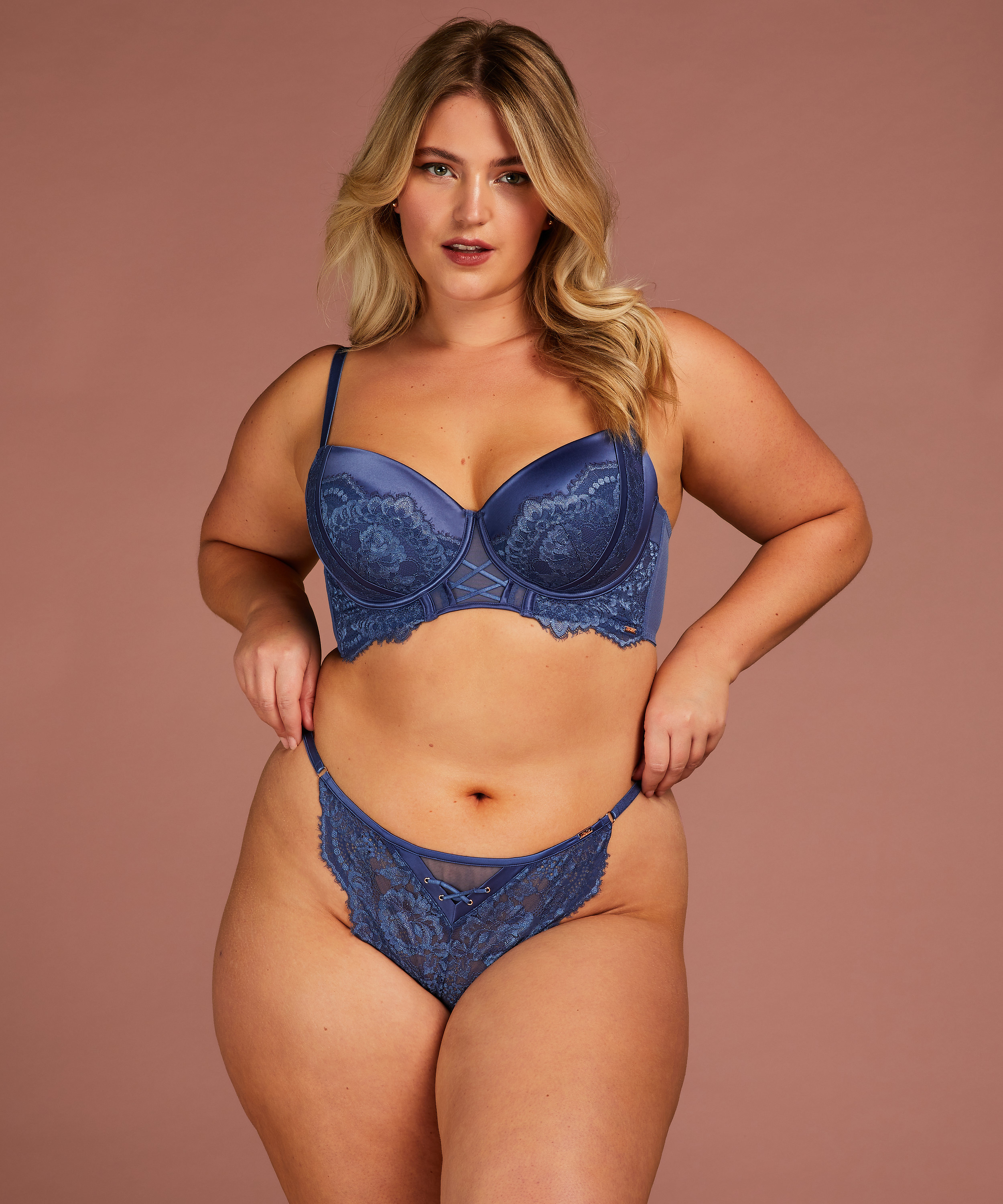 Daan High Leg Thong, Blue, main