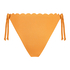 Scallop Lurex Cheeky Tanga Bikini Bottoms, Orange