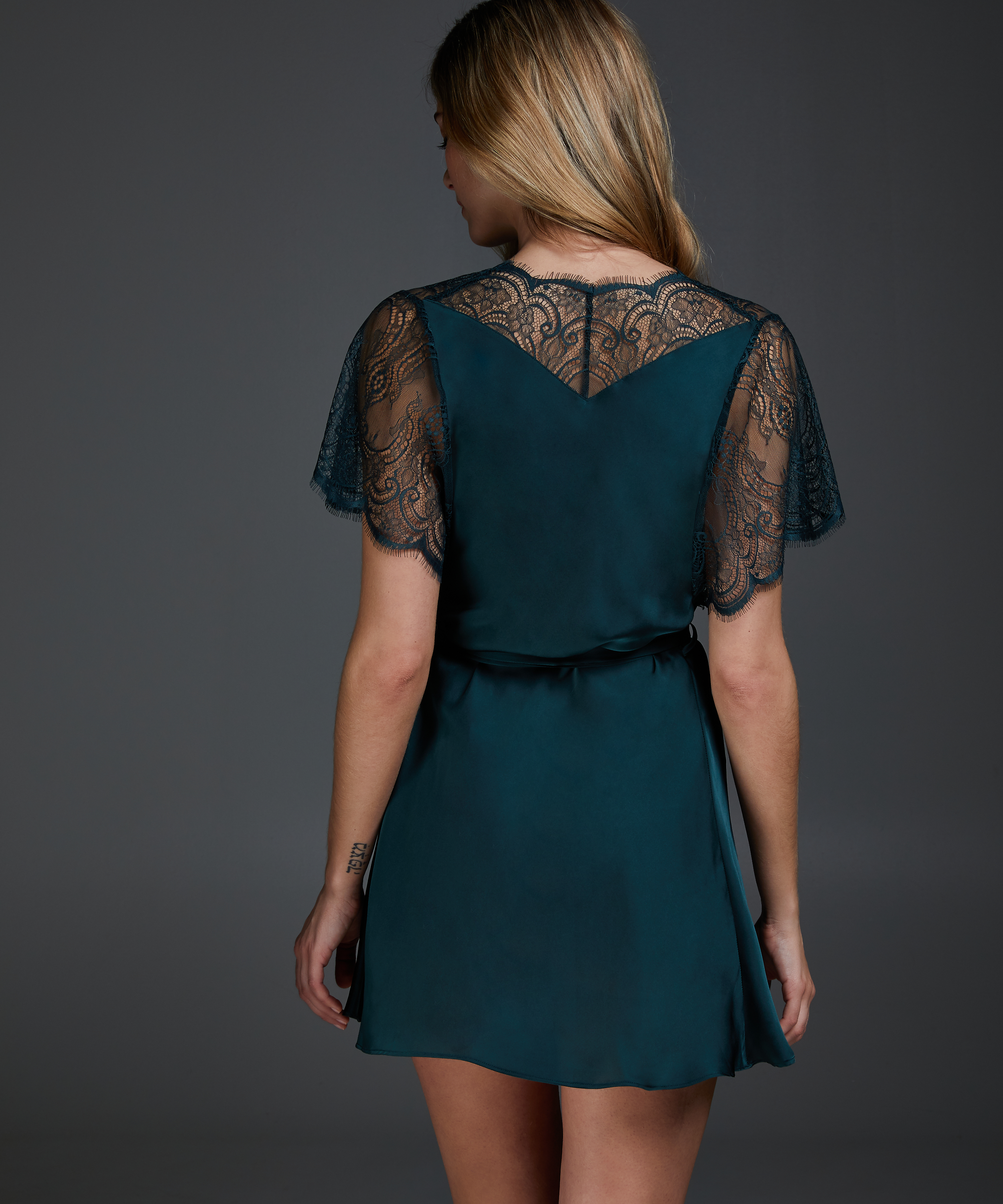 Cap Sleeve Kimono, Green, main