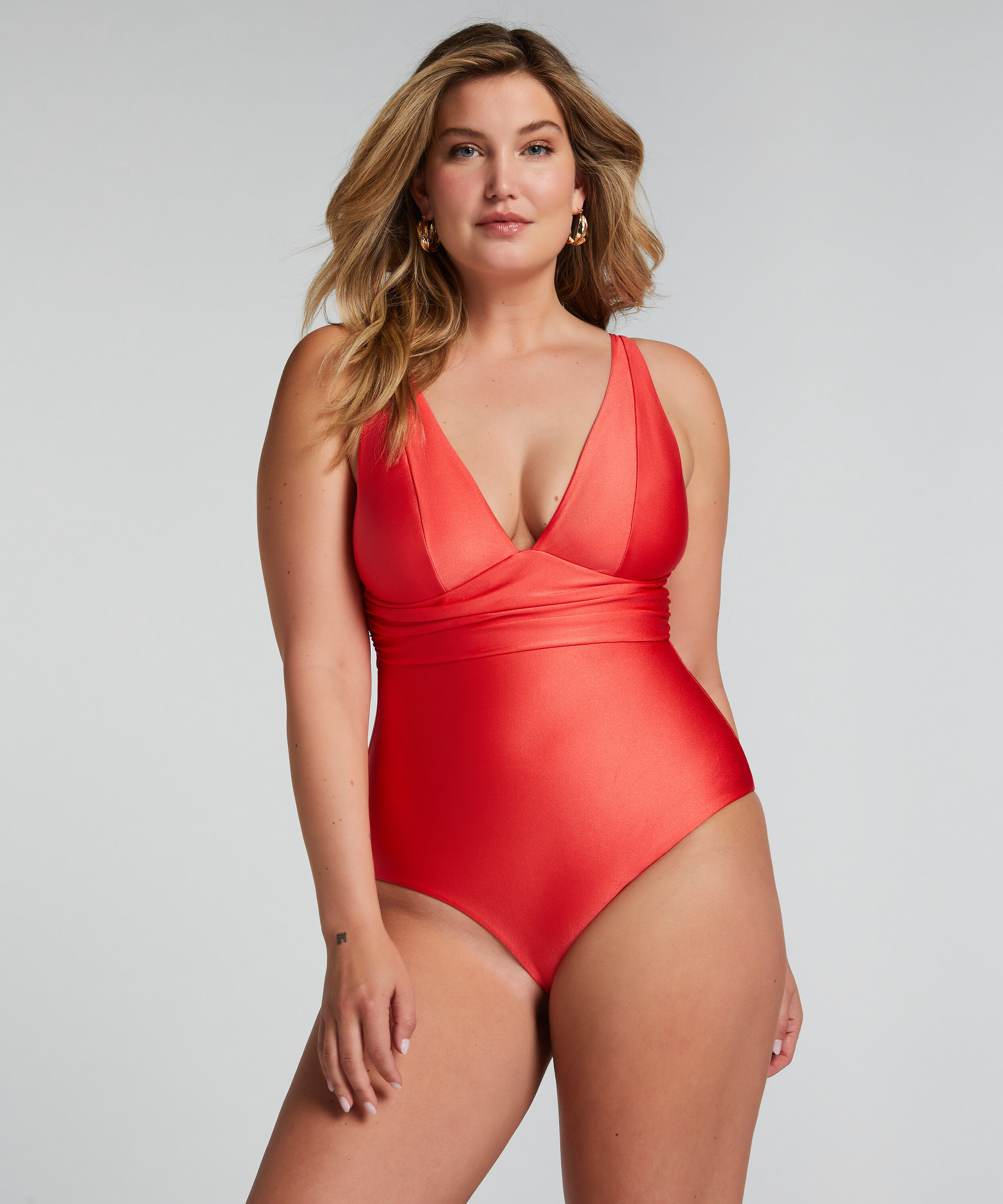 Luxe Shaping Swimsuit, Red
