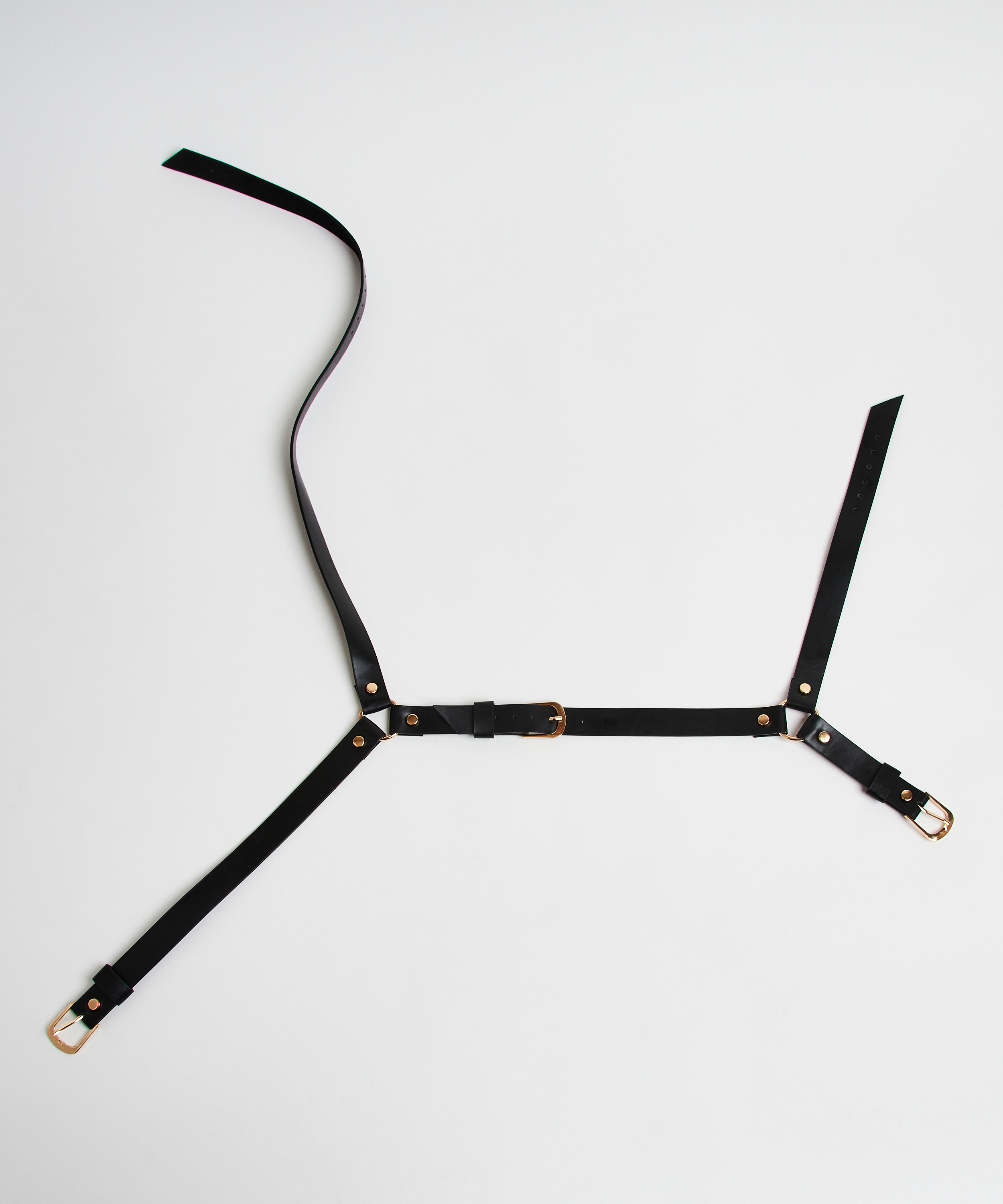 Private Body Harness Choker, Black, main