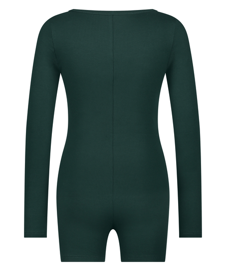 Brushed Short Onesie, Green