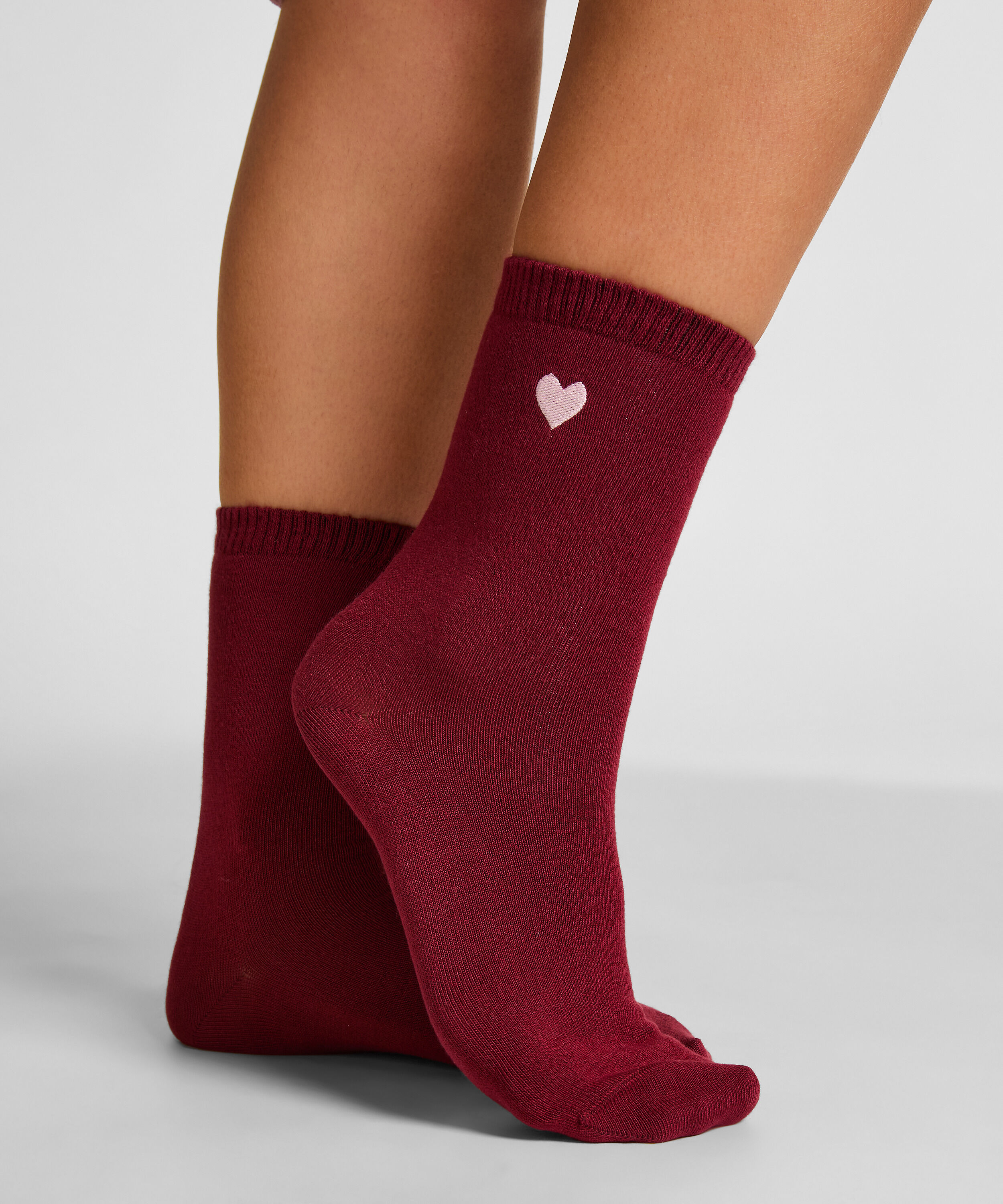 Modal Crew Socks, Red Modal Crew Socks, Red