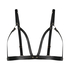 Faux Leather Bralette, Black