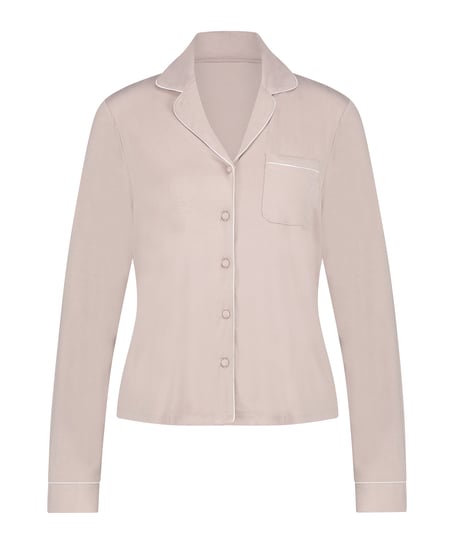 Essential Jersey Long-Sleeved Jacket, Beige