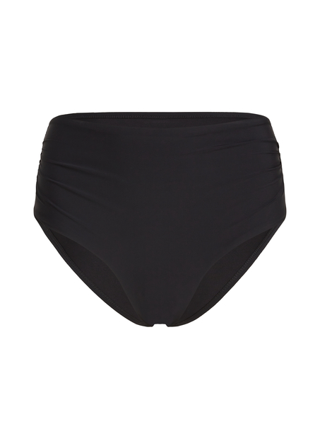 Luna High-Waisted Shaping Cheeky Bikini Bottoms, Black