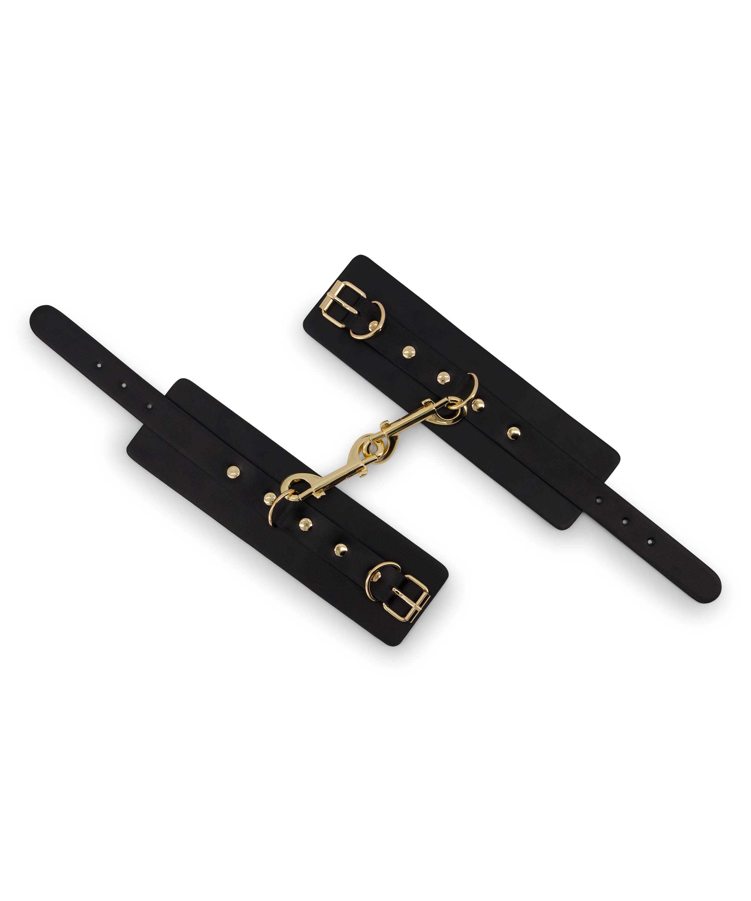 Metal Studs Wrist Cuffs, Black, main