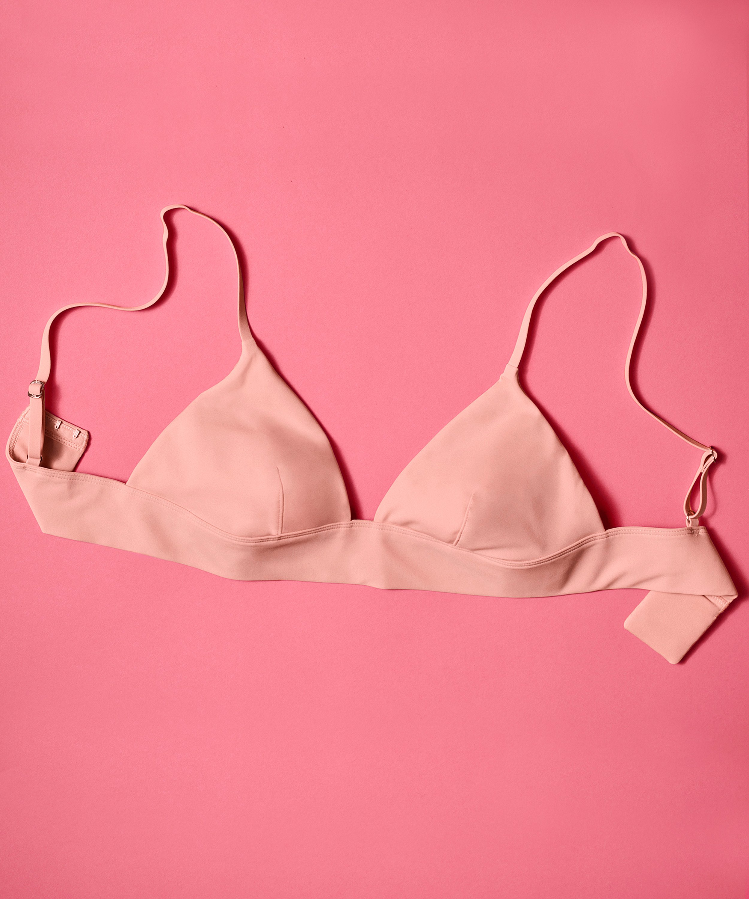 Smooth Triangle Bralette, Pink, main