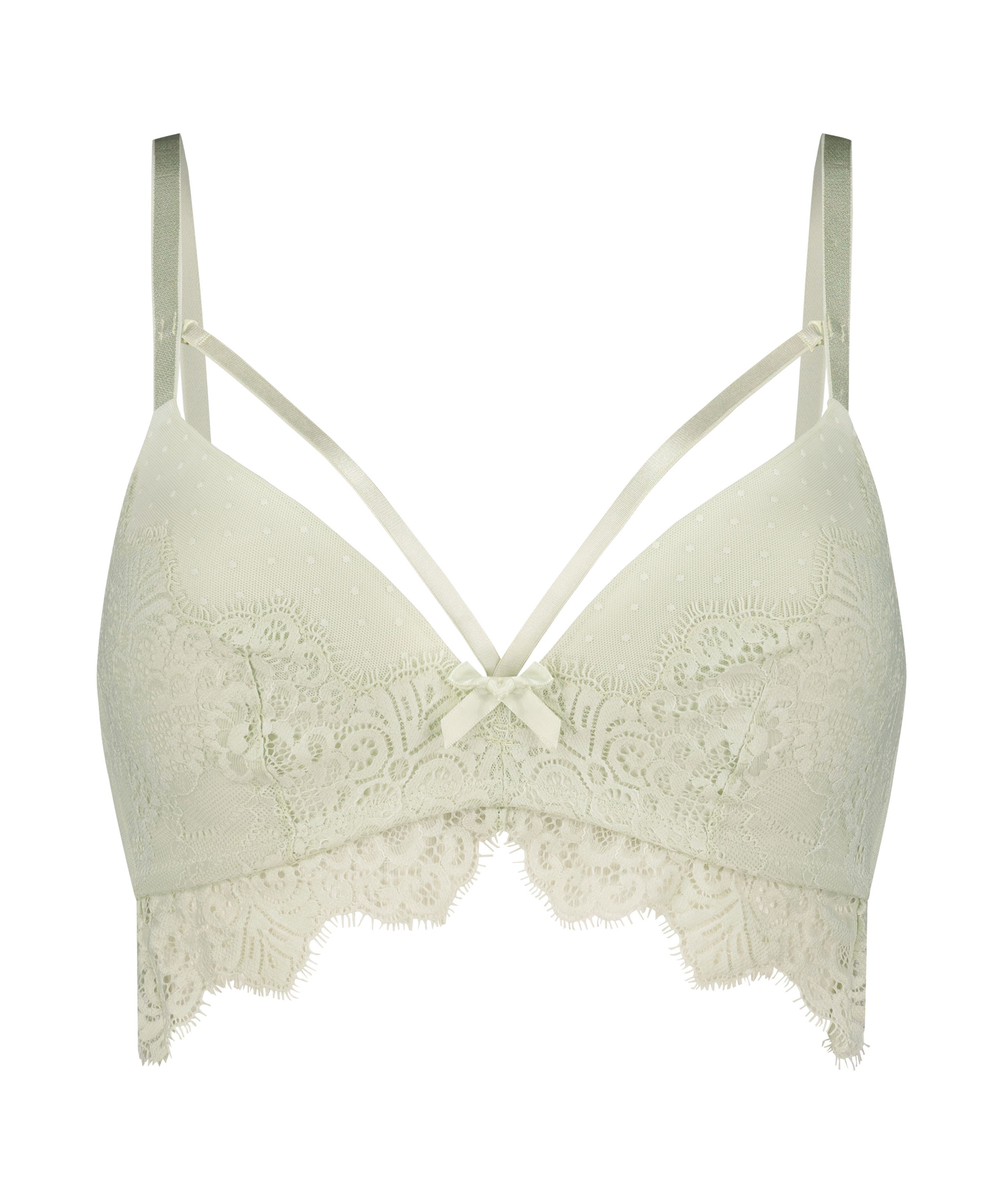 Marilee Padded Longline Non-Underwired Bra, Green, main