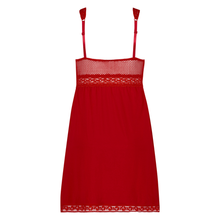 Graphic Lace slipdress, Red