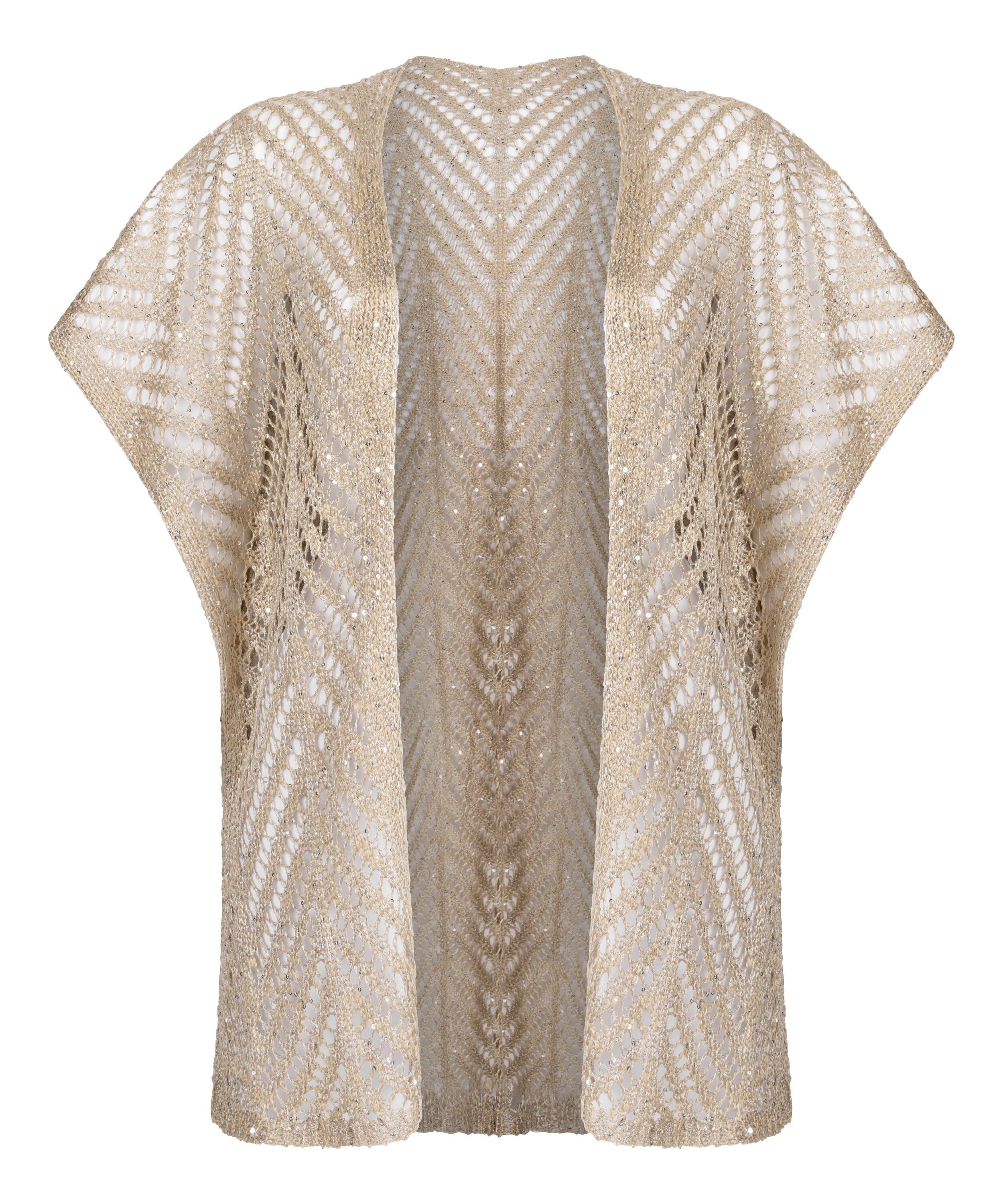 Beach Sequin Kaftan, Beige
