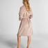 Fleece Bathrobe, Beige