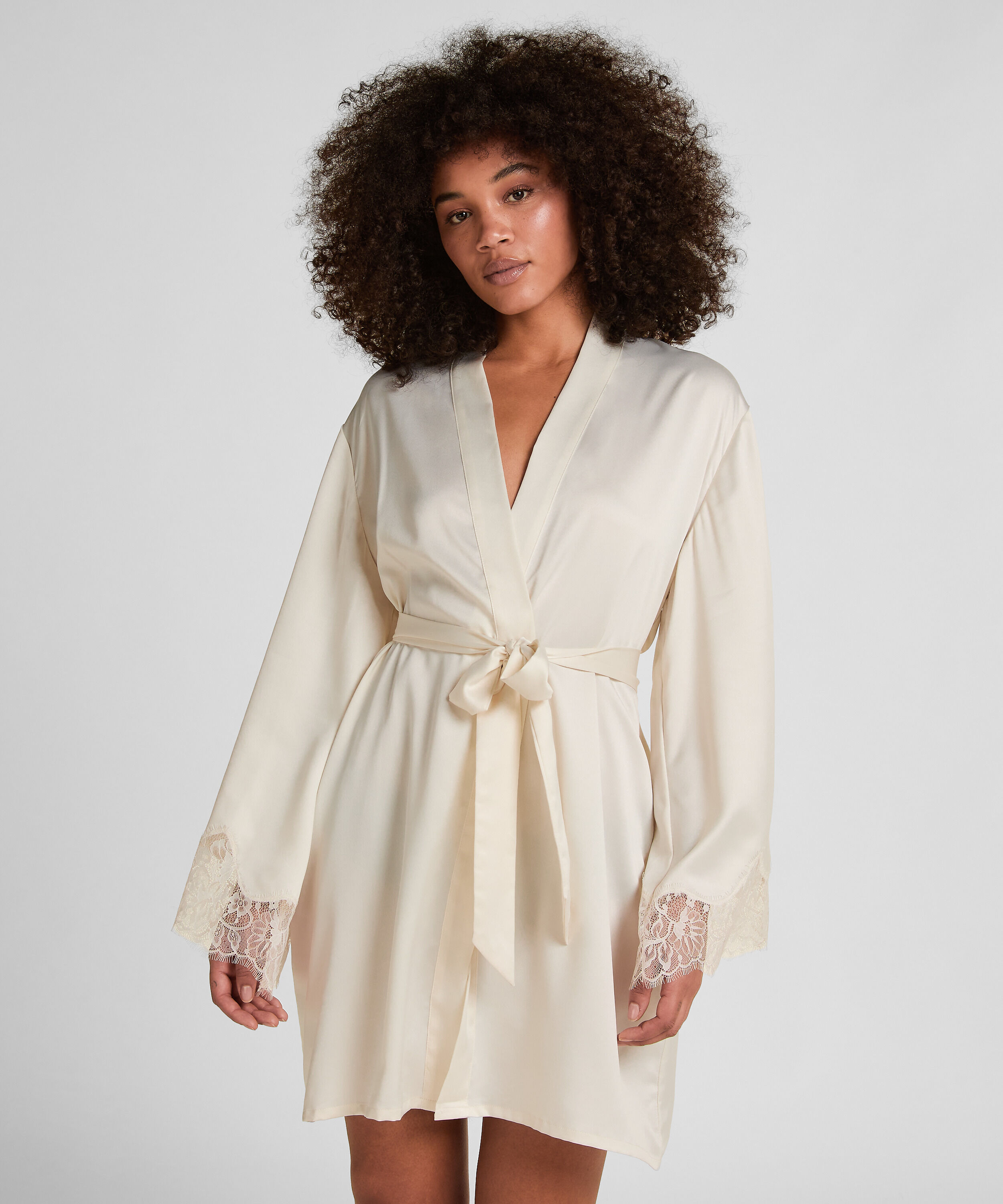Kimono Satin Valerie, White