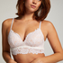 Shiloh Padded Non-wired Longline Bra, White