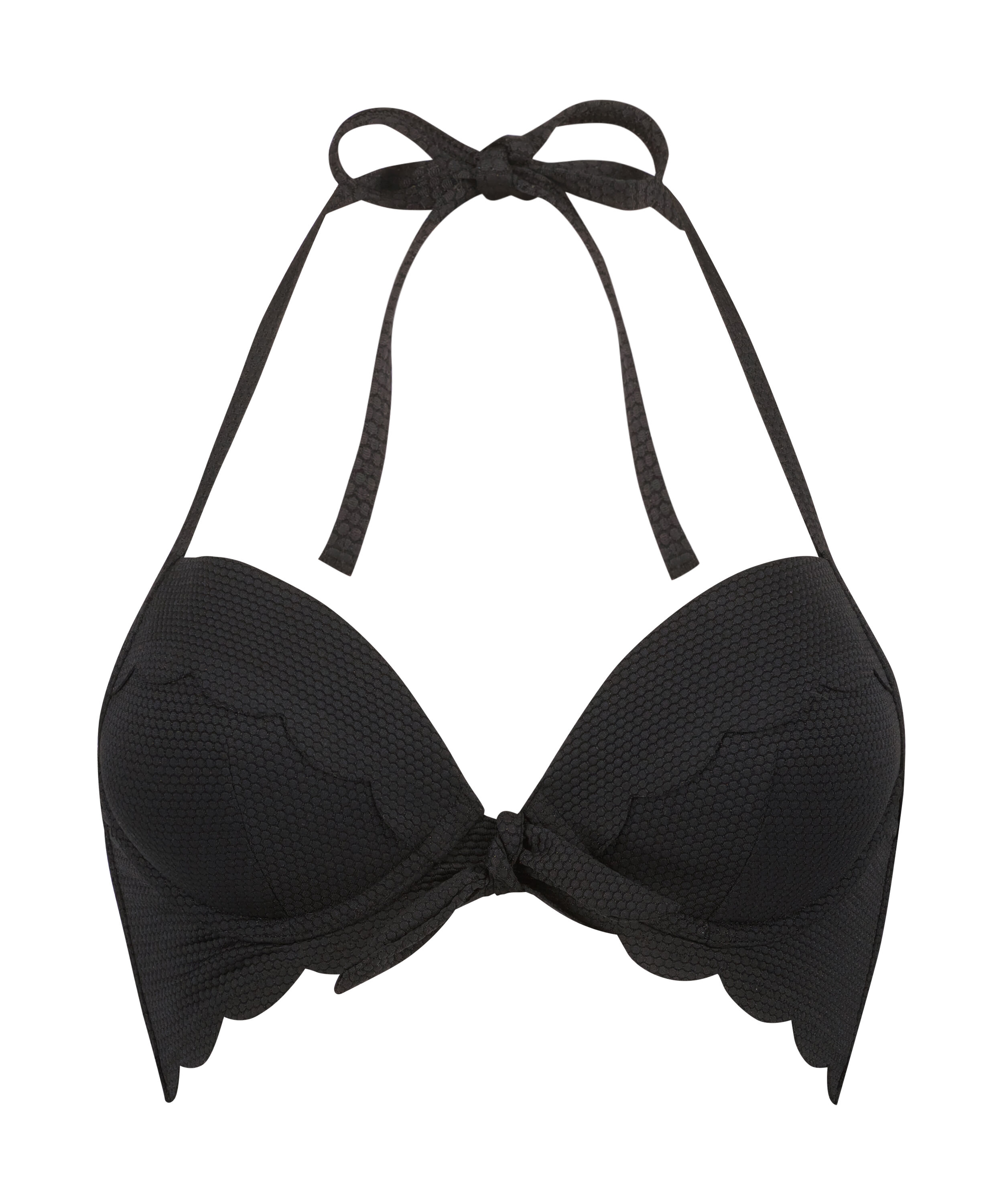 Scallop push-up underwired bikini top Cup A - E
