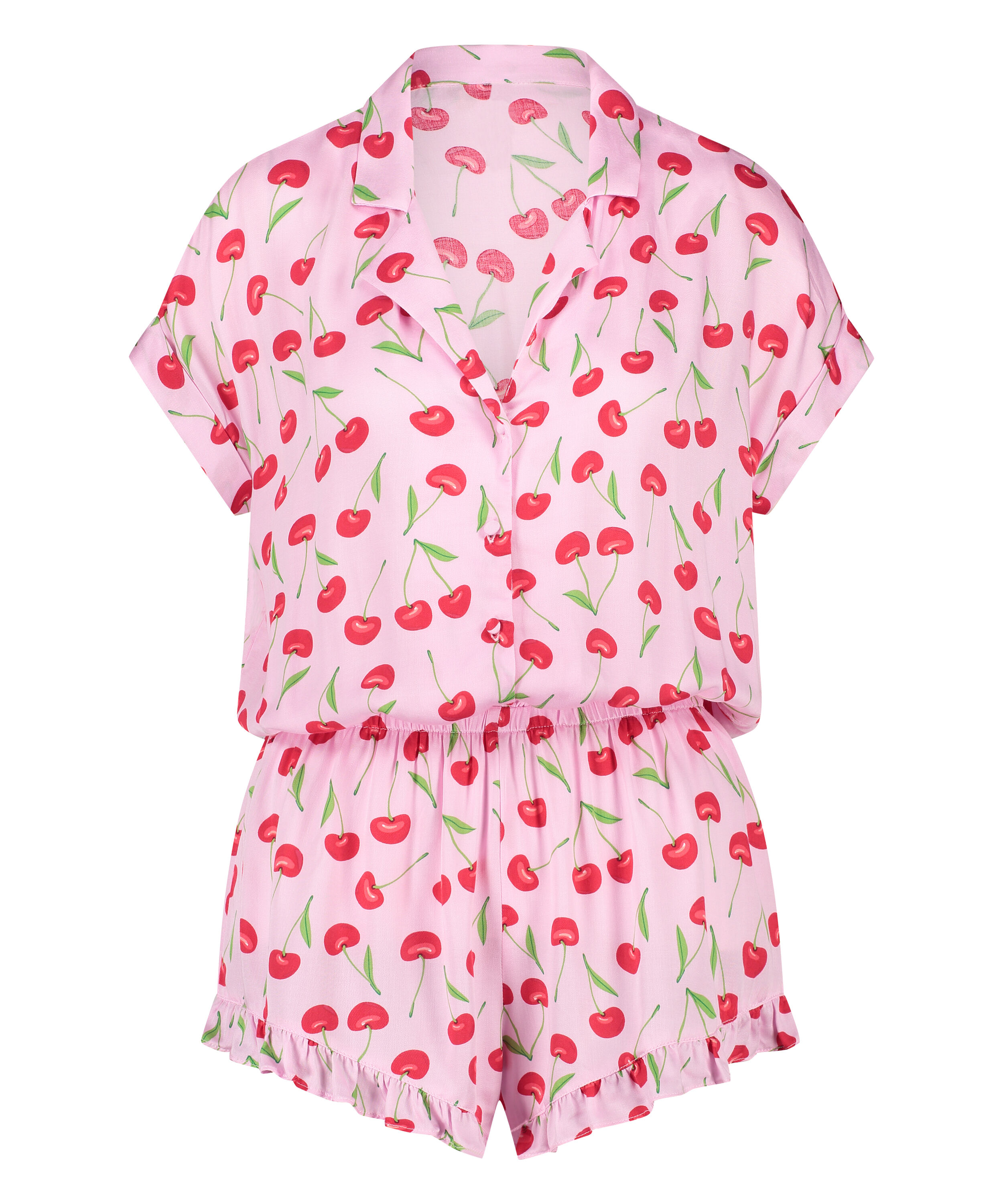 Teddy Cherry Onesie, Pink