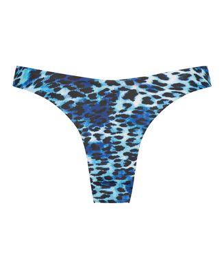Leo high-cut bikini bottoms, Blue