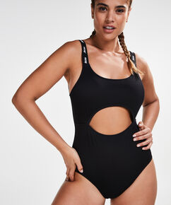 HKMX Tight Closure Swimsuit, Black