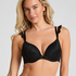 Posie Padded Underwired Push-Up Bra, Black