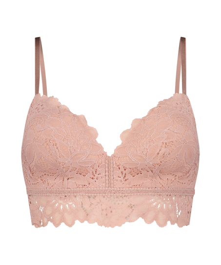 Shiloh Padded Non-wired Longline Bra, Pink
