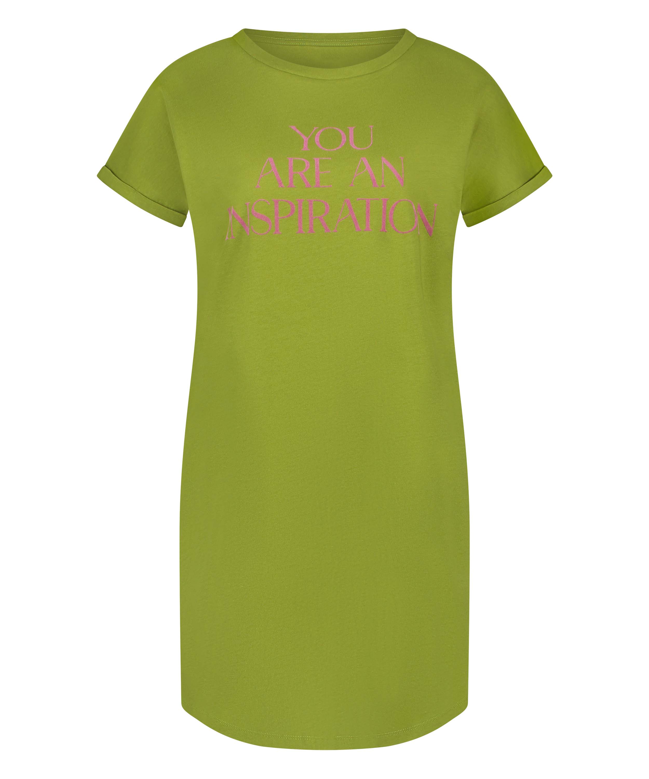 Round Neck Nightshirt, Green, main