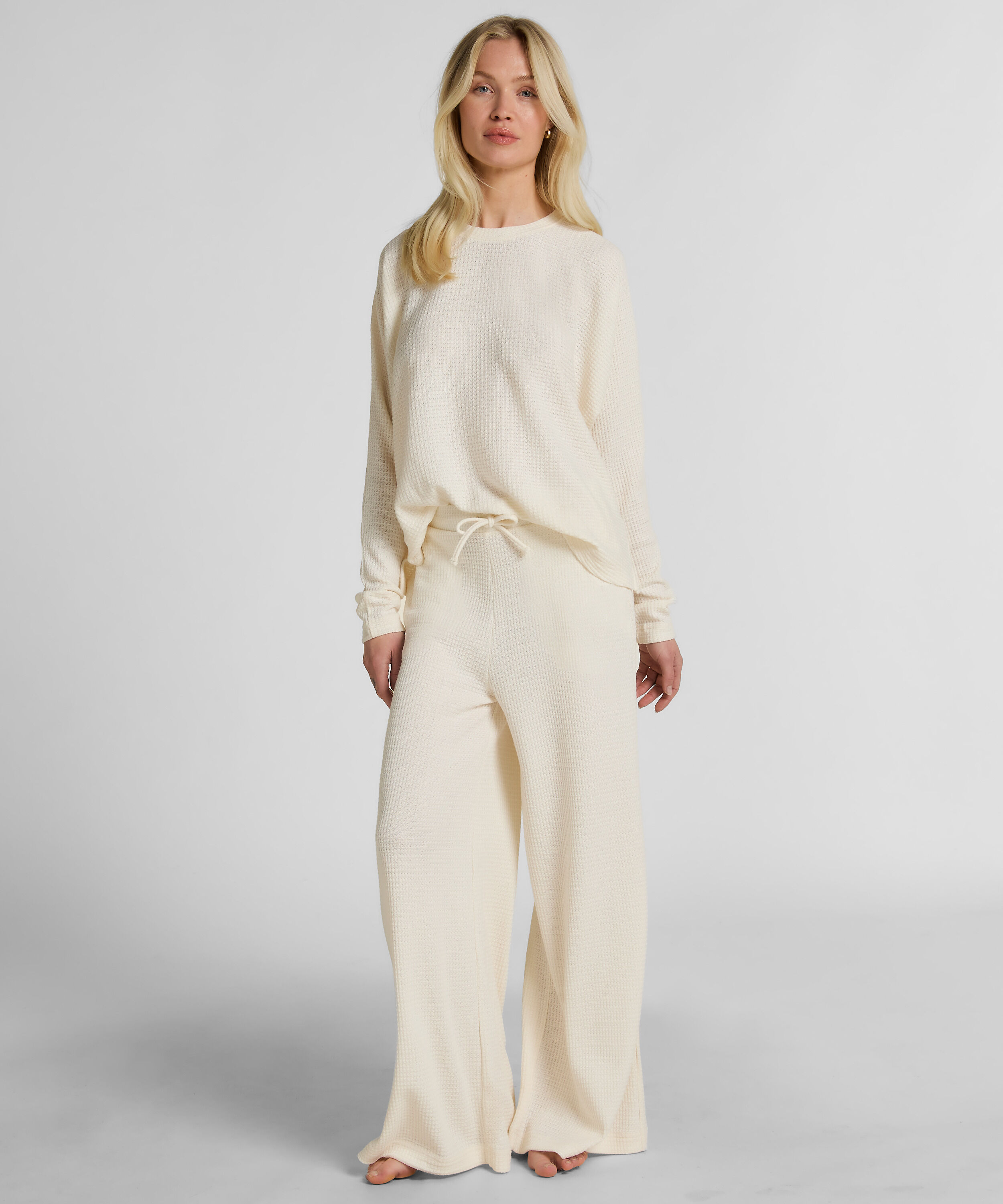 Pant Waffle Tracey, White Pant Waffle Tracey, White