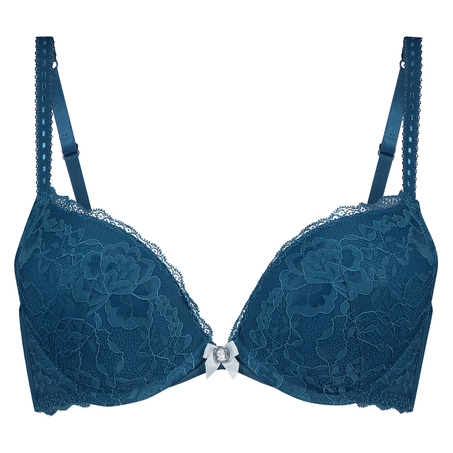 Maya Padded Underwired Maximizer Bra, Blue