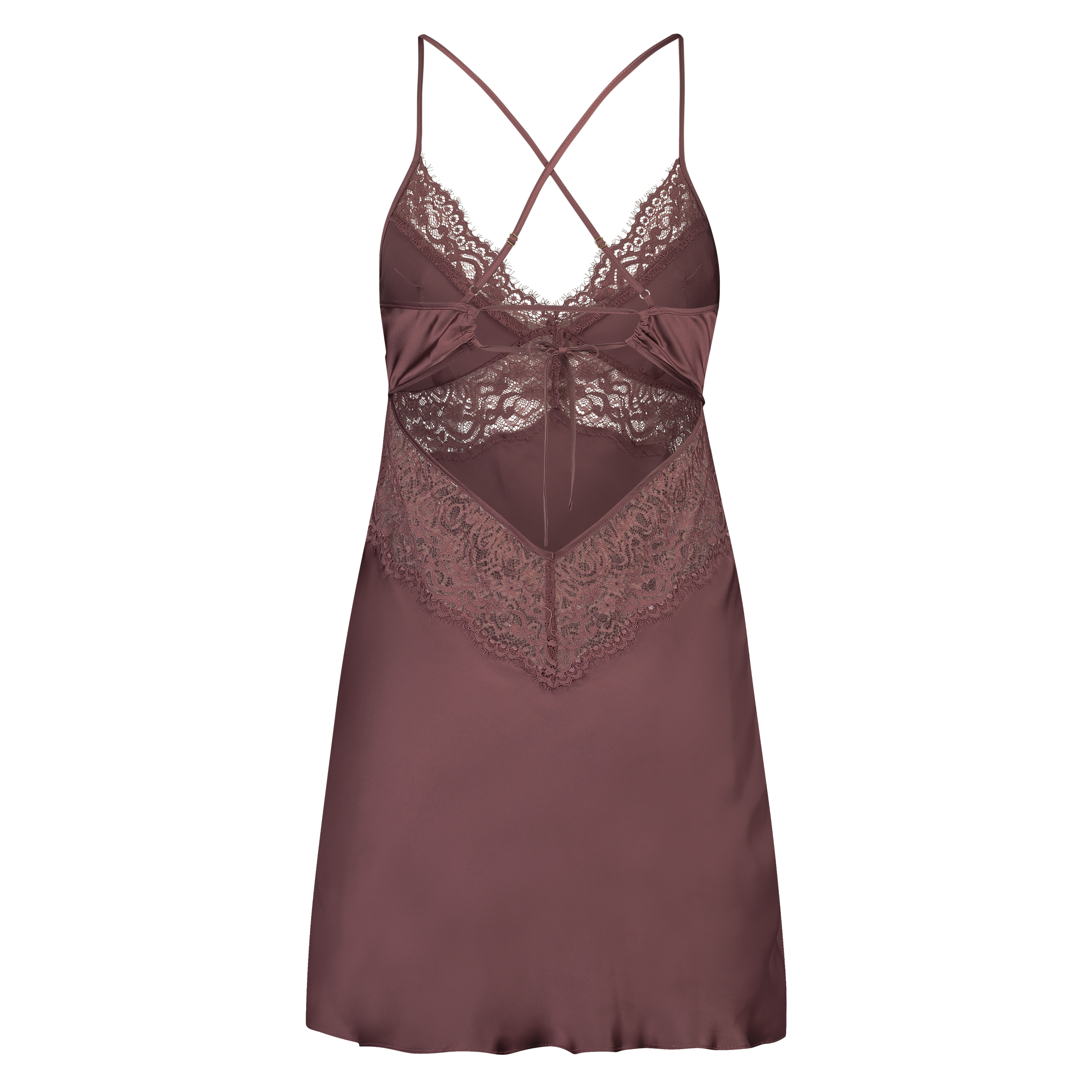 Satin Honey Slip Dress, Pink, main