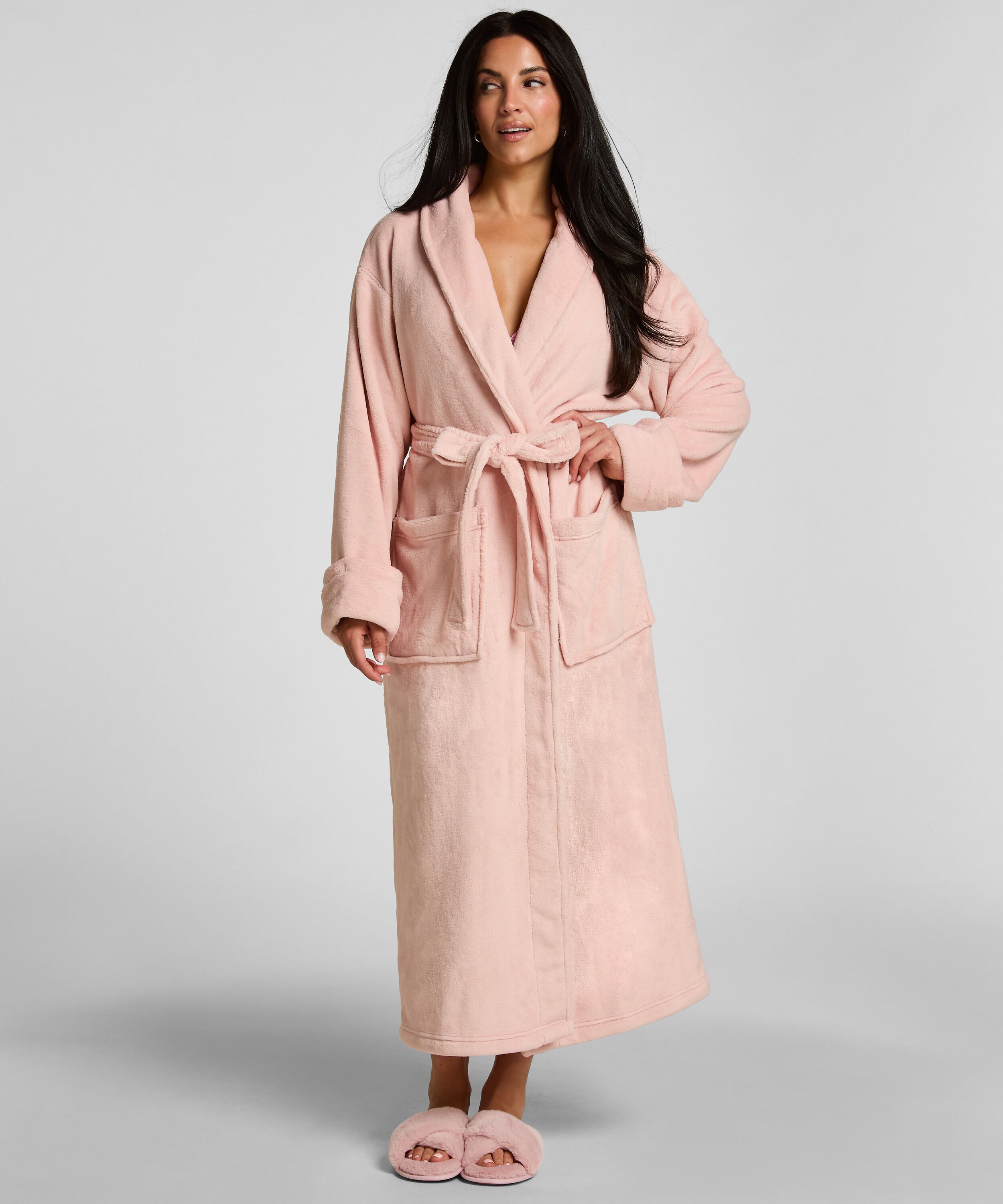 Soft Fleece Bathrobe, Pink