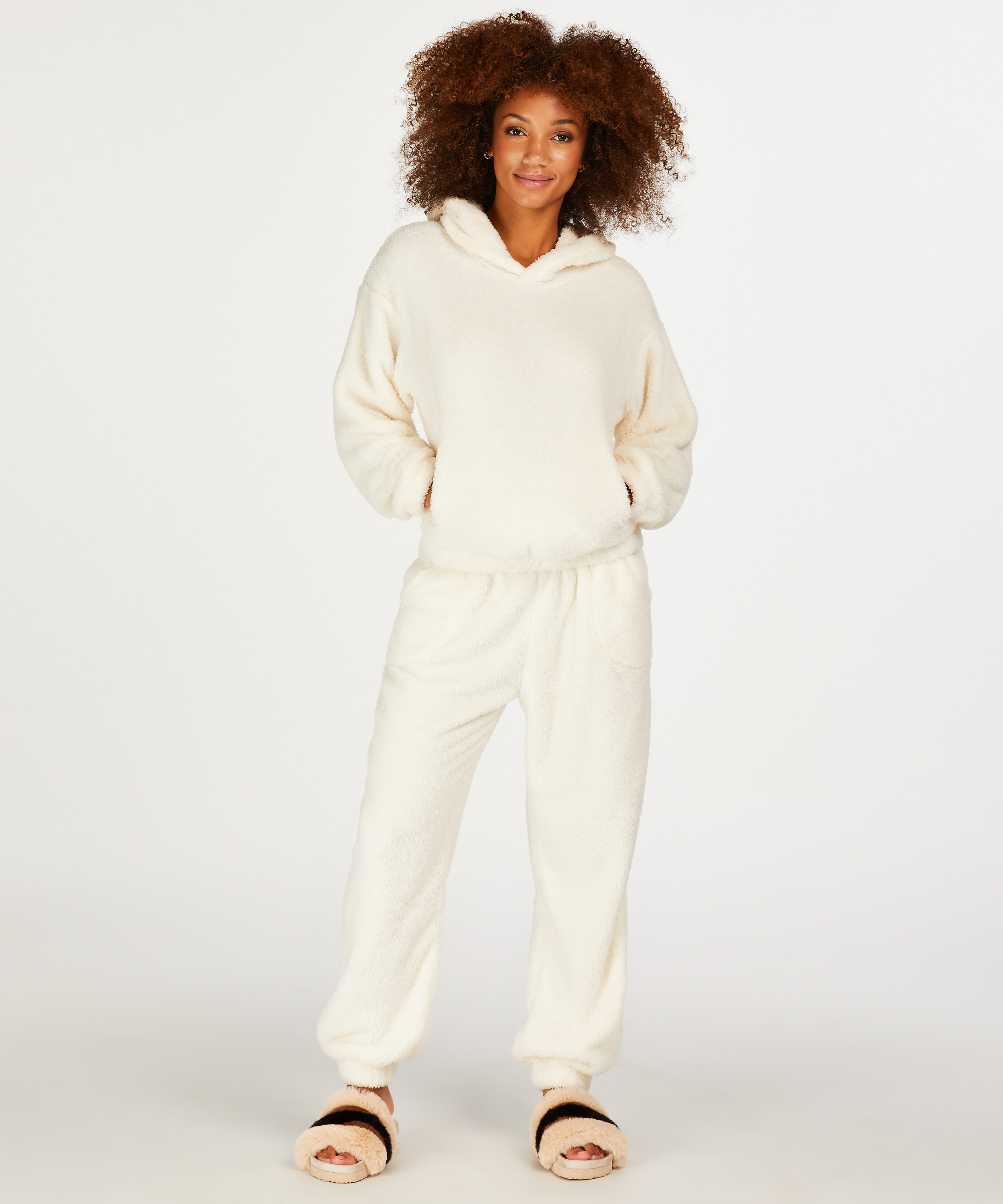 Snuggle Hoodie Fleece, White, main