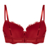 Teddy Padded Underwired Bra, Red