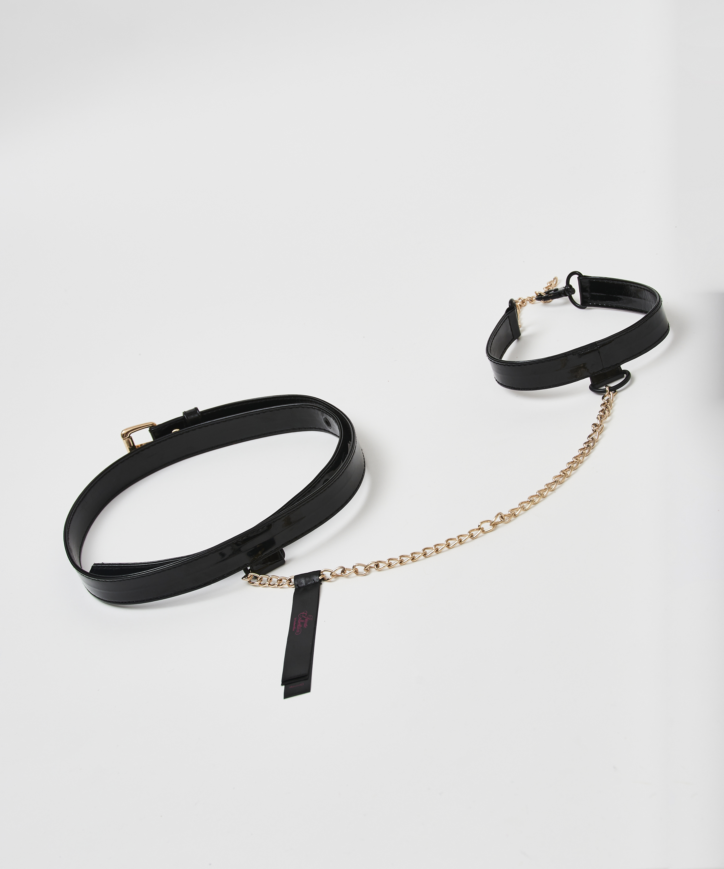 Private Body Harness Choker, Black, main