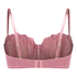 Laila Padded Underwired Longline Bra, Pink
