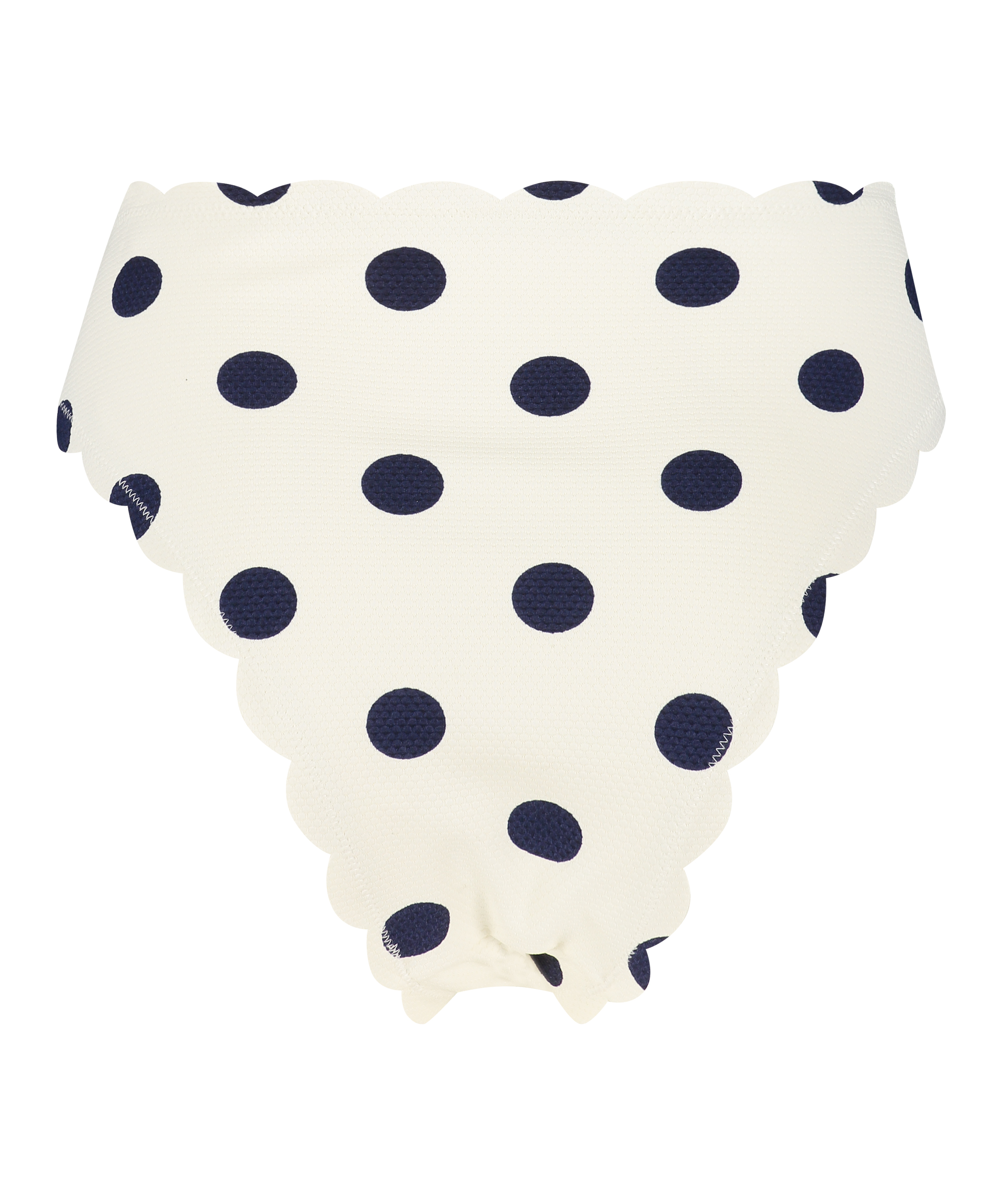 Scallop high-cut bikini bottoms, White, main