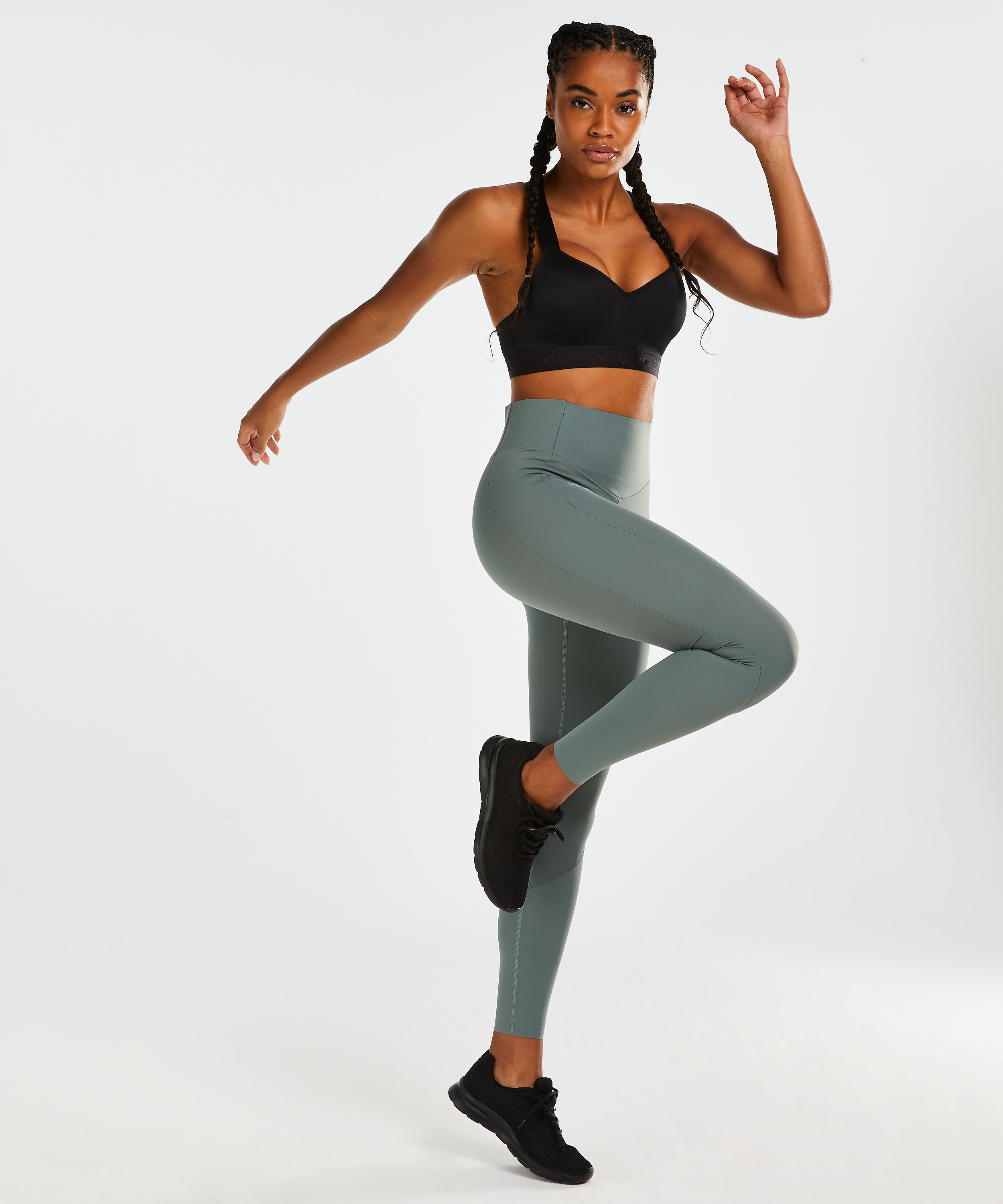 HKMX Make Me Zen High Waisted Leggings, Green, main