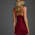 Satin Holly slip dress, Red