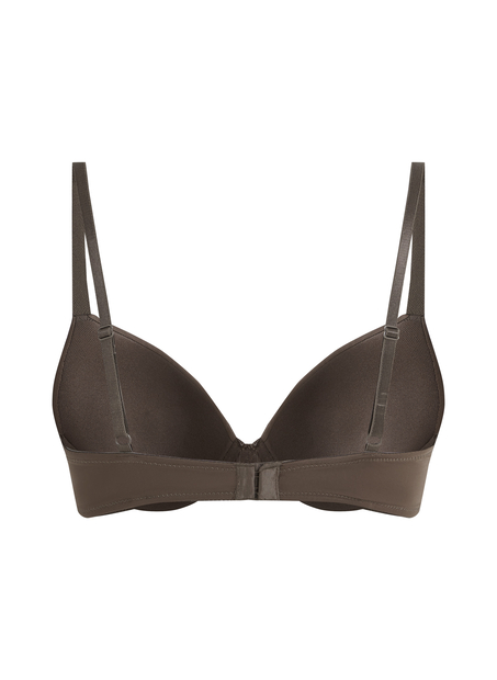 Plunge Padded Underwired Bra, Brown