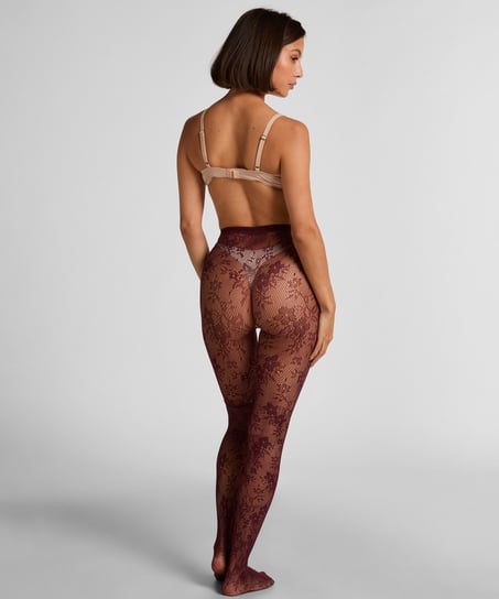 Tights Allover Lace, Purple