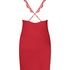 Satin Slip Dress, Red