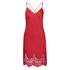 Lace Satin Slip Dress, Red
