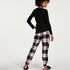 Petite Twill Check Pyjama pants, Black