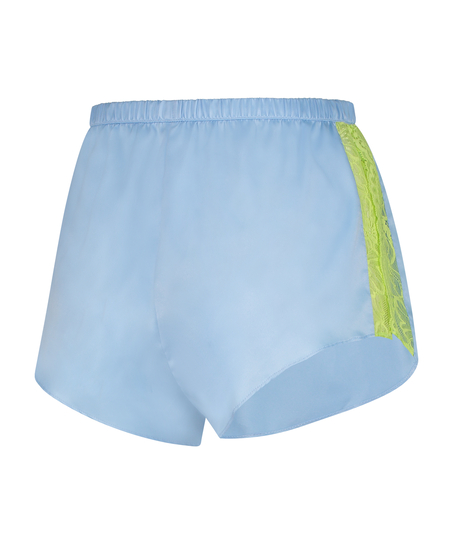 Shorts Satin Lace, Blue