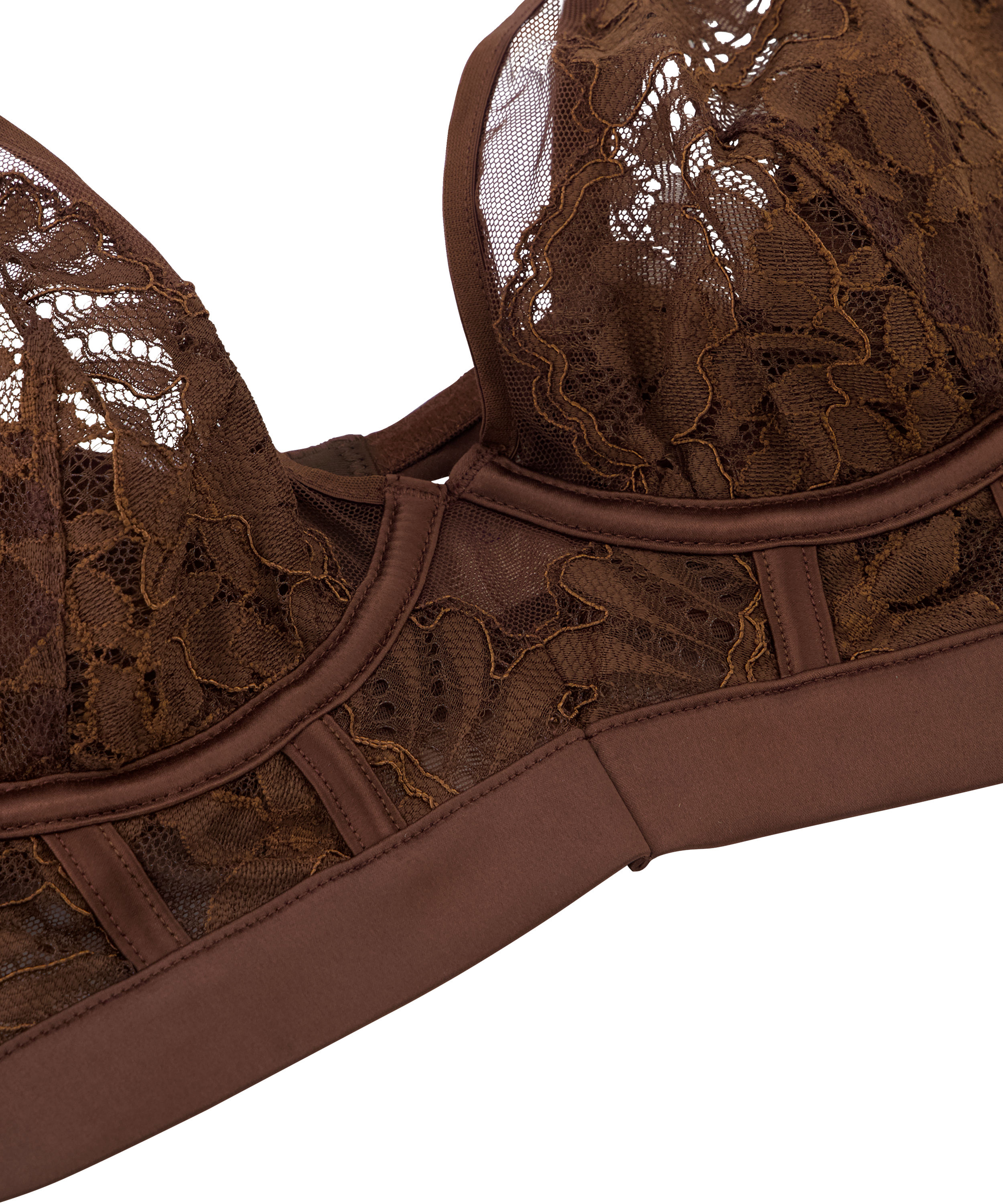 Indigo Non-Padded Underwired Bra, Brown, main