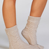 1 pair of knitted socks, Beige
